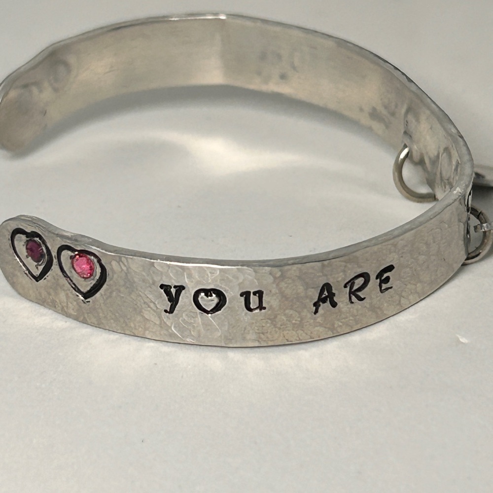 Unique Handcrafted Silver Heart Bracelet  “YOU ARE MY SOULMATE “